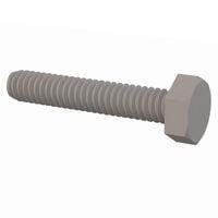 Essentra Components 0325020137XM225 Hex Hex Bolt, 1/4-20 Thread, 1 3/8 Lg