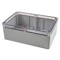 Hammond Manufacturing 1554VA2GYCL Enclosures General Enclosure - Grey/Clear Lid - 9.4 x 6.3 x 3.5in - Polycarbonate - N4X