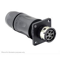 Eaton Souriau-Sunbank UTGX0JC106S Receptacles Square flange receptacle, with cable gland backshell, for 6 female contacts, IP68/69K