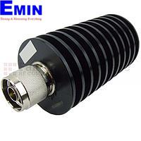 Fairview SA3N512-06 6 dB Fixed Attenuator N Male To N Female Up To 3 GHz Rated To 50 Watts With Black Aluminum Heatsink Body