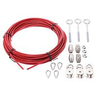 Banner Engineering RPAK-CHP2-10-TA Switch Hardware Ropepull Hardware Kit; 10 m 3 mm Steel Rope, 3 Eye Bolts, 3 Pulleys; 4 Clamps, 4 Thimbles, and 1 Turnbuckle