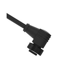 Banner Engineering MBCC-330RA Sensor Cables / Actuator Cables Cordset: Single Ended 7/8 in; 3-pin Right-Angle Female Shielded; 9.14 m 3x18 Black PVC Jacket; Nylon Black Coupling Nut