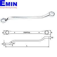 TOPTUL ACAH0810 Double Ring Wrench 45° Offset (1/4x5/16 inch)