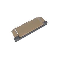 Amphenol FCI SFW12R-2STAE1LF Connectors 1.00mm Flex Connector, SFW-R series, 12 Position, Top side Contact, Side Entry Surface Mount ZIF Connector, Lead Free, Selective Gold plated Terminals with Tin-plate Solder-tail.