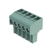 HARTING 14310315402000 Pluggable Terminal Blocks har-flexicon, 3pin female, horizontal, w/ screw termination - 30-14AWG, 10Amps, pitch 3.81mm