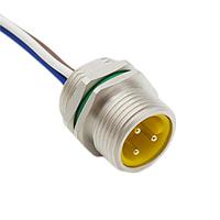 Bulgin PXMBNI78FPM03AFL78001 Sensor Cables / Actuator Cables 3 Contacts 7/8" Front Panel Mounting Male