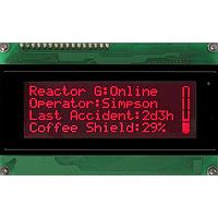 Matrix Orbital LK204-25-R-VPT-E LCD Character Display Modules 20x4 25 key,Ext temp Wide Volt efficient