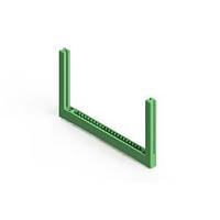 EDAC 807-022-558-158 Receptacles 807 High Temp' Series (.156" (3.96mm) contact spacing) Card Edge Connector with 22 90 Deg' Tail Bend (Contact Code 545 bent from 'top side' of insulator down with .260" (6.60mm) standoff) in a Single Row formation, reading one side of the daughter bo