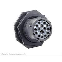 Eaton Souriau-Sunbank UTSX714D15SZ Receptacles Jam nut receptacle, without backshell, with 15 female PCB contacts, IP68/69K in unmated conditions, keying Z