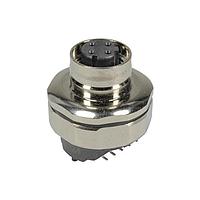 HARTING 21033812824 Inserts M12 X-code 8pin female straight pcb connector, SMT, w/ transformer, 1Gbit, shielded, PoE enabled (w/ housing 21033012006)