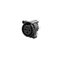REAN RRX3F-AA-013-0 Receptacles RECPT- 3 pin - F- mating shell to pin1 and front panel, PCBV, retention spring