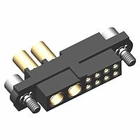 Harwin M80-4D10805F2-02-327-00-000 Heavy Duty Power Connectors 8+2 Pos. Female 22AWG+16AWG Cable Conn. Kit, Jackscrews