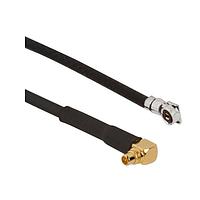 Amphenol RF 095-900-563-250 RF Cable Assemblies AMC4 Right Angle Plug to MMCX Right Angle Plug 0.81 mm 50 Ohm 250 mm (9.84 Inches)