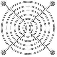 Qualtek Electronics 08189 Guard 92mm Wire Form Fan Guard, Bright Nickel Chrome Finish