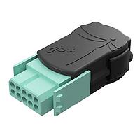 Amphenol Positronic DF10F0W1/AA Connectors DragonFly Gold Plating 10 Pos Wire 20 AWG Copper Alloy Female Straight Angle 2R