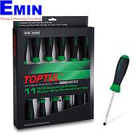 TOPTUL GAAE1101 11PCS Slotted & Phillips Super-Grip Screwdriver Set