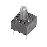 Nidec Components S-2130A Rotary Switches dip rotary code decimal,knob, comp code, top adj.