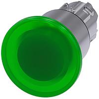 SIEMENS A6X30141110 Mushroom ILLUM. MUSHROOM PUSHBUTTON. 40MM. GREEN
