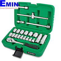 TOPTUL GCAI2203 Professional Grade 3/8" DR. Flank Socket Set (22 pcs, 12PT)