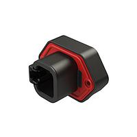 Amphenol SINE Systems ATP15-4P-BM01BLK 4-Way 4Pos Strt PCB Flng Mnt Rcpt Gold pins