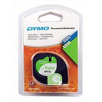 DYMO 63020744 LetraTag White paper Plastic Tape (12mm x 4m)