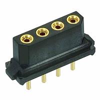 Harwin M80-8400445 Receptacle 4 POS SIL FEMALE VERT GOLD