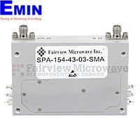 Fairview  SPA-154-43-03-SMA 43 dB Gain Medium Power High Gain Amplifier at 3 Watt P1dB Operating From 14.4 GHz to 15.4 GHz with 41 dBm IP3 and SMA