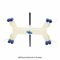 DaiHan SL.Cla3021 Clamp, PVC, for 2×Burettes, Grip Capa. Φ25mm