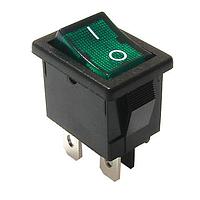 E-Switch R1973ABLKORGIF1 Power Rocker Switch 9A 125VAC SPST Faston