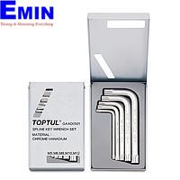 TOPTUL GAAD0501 - 5PCS Spline Key Wrench Set