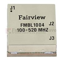 Fairview FMBL1004 100 MHz to 520 MHz Balun at 50 Ohm to 25 Ohm Rated to 100 Watts in a SMT (Surface Mount) Package
