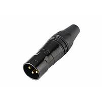 REAN RCX3M-Z-012-0 XLR Connectors REAN XLR cable connector, 3-pole male, Z series, IP65 when mated, enhanced waterproofing, black/gold, bulk