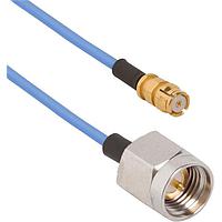 Amphenol SV Microwave 7012-1324 RF Cable Assemblies SMP F to SMA M for .047 Cbl OAL 6"