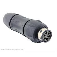 Eaton Souriau-Sunbank UTGX1JC106S Receptacles In line receptacle, with cable gland backshell, for 6 female contacts, IP68/69K