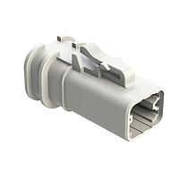 Amphenol SINE Systems ATP06-4S-OMWHT Connectors 4 Position Plug, Socket, Overmold Compatible, Standard Diameter Rear Seal, White