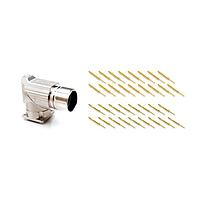 Amphenol SINE Systems MA5RAE1701-KIT Right Angle, Rotatable 17 Pos male pins Standard flange