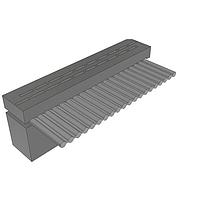 Samtec IDSD-10-S-05.00 Flat Ribbon Slim Body Double-Row IDC Socket Assemblies, 0.100" Pitch