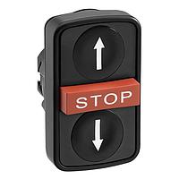 SCHNEIDER ZB5AA72124 Momentary PLASTIC FLUSH 3 BTTN STOP BLK/BLK UP