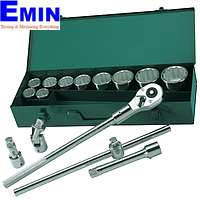 SATA 09015 15PC. 3/4inch DR. SOCKET SET (METRIC)