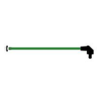 BIVAR SZR1-6.00-F4PD54-5 Flexible Light Pipes with LEDs 6 Inch, Green Fiber, Diffused Lens, IP54