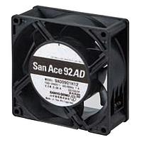 Sanyo Denki 9AD0901M1H Axial AC, DC Axial Fan, 92x92x38mm, 100-240VAC, 56Pa, Rib, Low Power, Speed Sensor