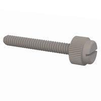 Essentra Components 090632100TEG Knurled Screw Slotted Thumb Screw, #6-32 Thread, 1 Lg