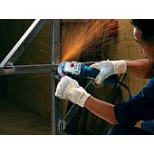 What is the no-load speed and working speed of Bosch angle grinder?