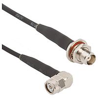 Amphenol RF 095-850-222-018 RF Cable Assemblies TNC RA Plg to TNC Bkhd Jck LMR200 18in