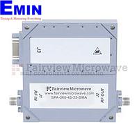Fairview  SPA-060-45-25-SMA 50 dB Gain High Power High Gain Amplifier at 25 Watt Psat Operating From 2 GHz to 6 GHz with SMA