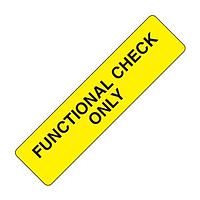 Q-Cee's - TE Connectivity QC153 FUNCTION CHECK ONLY Labels and Signs (Sold by Pack of 160)