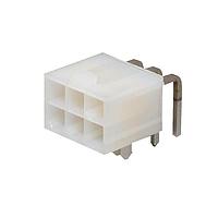 Molex 26-01-3143 Shrouded MFitJr RA DR /Pegs 50Au V2 6Ckt Tray