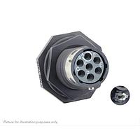 Eaton Souriau-Sunbank UTGX710D7S32 Receptacles Jam nut receptacle & hold down clips,without backshell, with 7 female PCB contacts, IP68/69K in unmated conditions