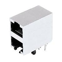 Same Sky (formerly CUI Devices) CRJ035-3-TH Stacked RJ jack, 2x1 port, 8P8C, 30u, shielded