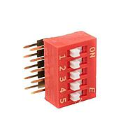 E-Switch KAS2105E DIP Switches 5 PositionR/A PC Pin Extended Unsealed